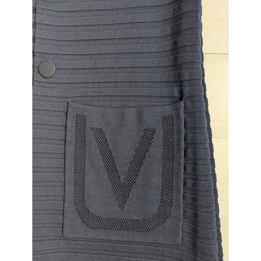 Acciaio Made In Italy Wool Cashmere Long Jacket Vest Navy Nautical Wear to Work - Picture 11 of 11